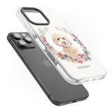 iPhone 16 Pro Max Personalised Champagne Cockapoo - Watercolour Dog Portrait Black Impact Phone Case