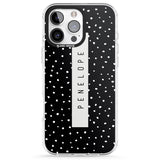 iPhone 16 Pro Max Personalised Black Dots Black Impact Phone Case