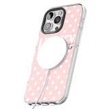 iPhone 16 Pro Max Personalised Pink Polka Black Impact Phone Case