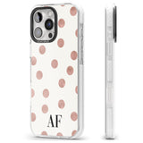 iPhone 16 Pro Max Personalised Initials & Dots Black Impact Phone Case