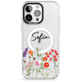 Personalised Spring Wildflowers Impact Magsafe Phone Case for iPhone 16 Pro, iPhone 16 Pro Max