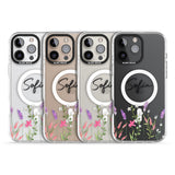 Personalised Lavender Wildflowers Impact Magsafe Phone Case for iPhone 16 Pro, iPhone 16 Pro Max