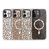 iPhone 16 Pro Max Personalised Autumn Leaves Pattern Black Impact Phone Case