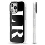 iPhone 16 Pro Max Personalised White & Black Letters Black Impact Phone Case