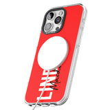 iPhone 16 Pro Max Personalised Bold Name: Red Black Impact Phone Case