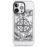 iPhone 16 Pro Max Personalised Wheel of Fortune Tarot Card - Transparent Black Impact Phone Case