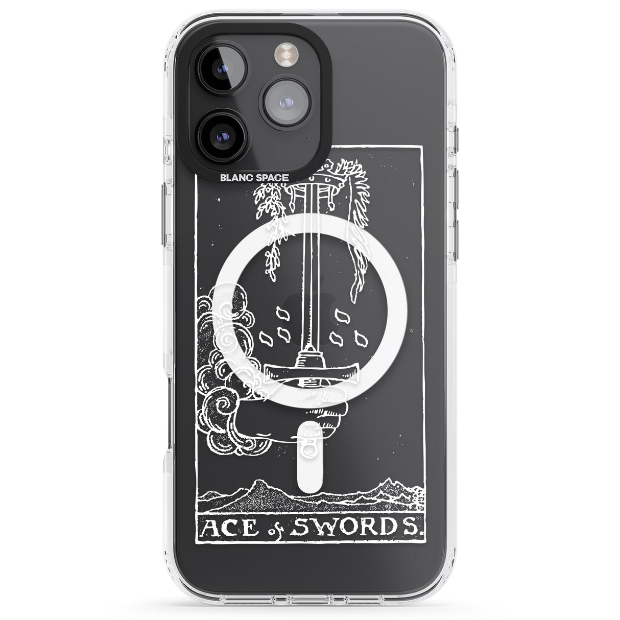 Personalised Ace of Swords Tarot Card - White Transparent