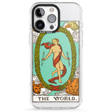 iPhone 16 Pro Max Personalised The World Tarot Card - Colour Black Impact Phone Case