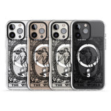 iPhone 16 Pro Max Personalised The World Tarot Card - Transparent Black Impact Phone Case