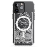 iPhone 16 Pro Max Personalised The Moon Tarot Card - White Transparent Black Impact Phone Case