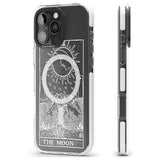 iPhone 16 Pro Max Personalised The Moon Tarot Card - White Transparent Black Impact Phone Case