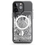 iPhone 16 Pro Max Personalised The Empress Tarot Card - White Transparent Black Impact Phone Case