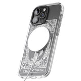 iPhone 16 Pro Max Personalised The World Tarot Card - White Transparent Black Impact Phone Case