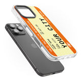 iPhone 16 Pro Max Personalised Create Your Own Train Ticket Black Impact Phone Case