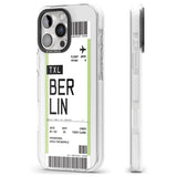 iPhone 16 Pro Max Personalised Berlin Boarding Pass Black Impact Phone Case