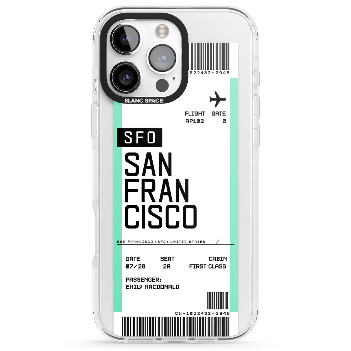 Personalised San Francisco Boarding Pass