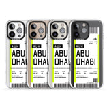 iPhone 16 Pro Max Personalised Abu Dhabi Boarding Pass Black Impact Phone Case