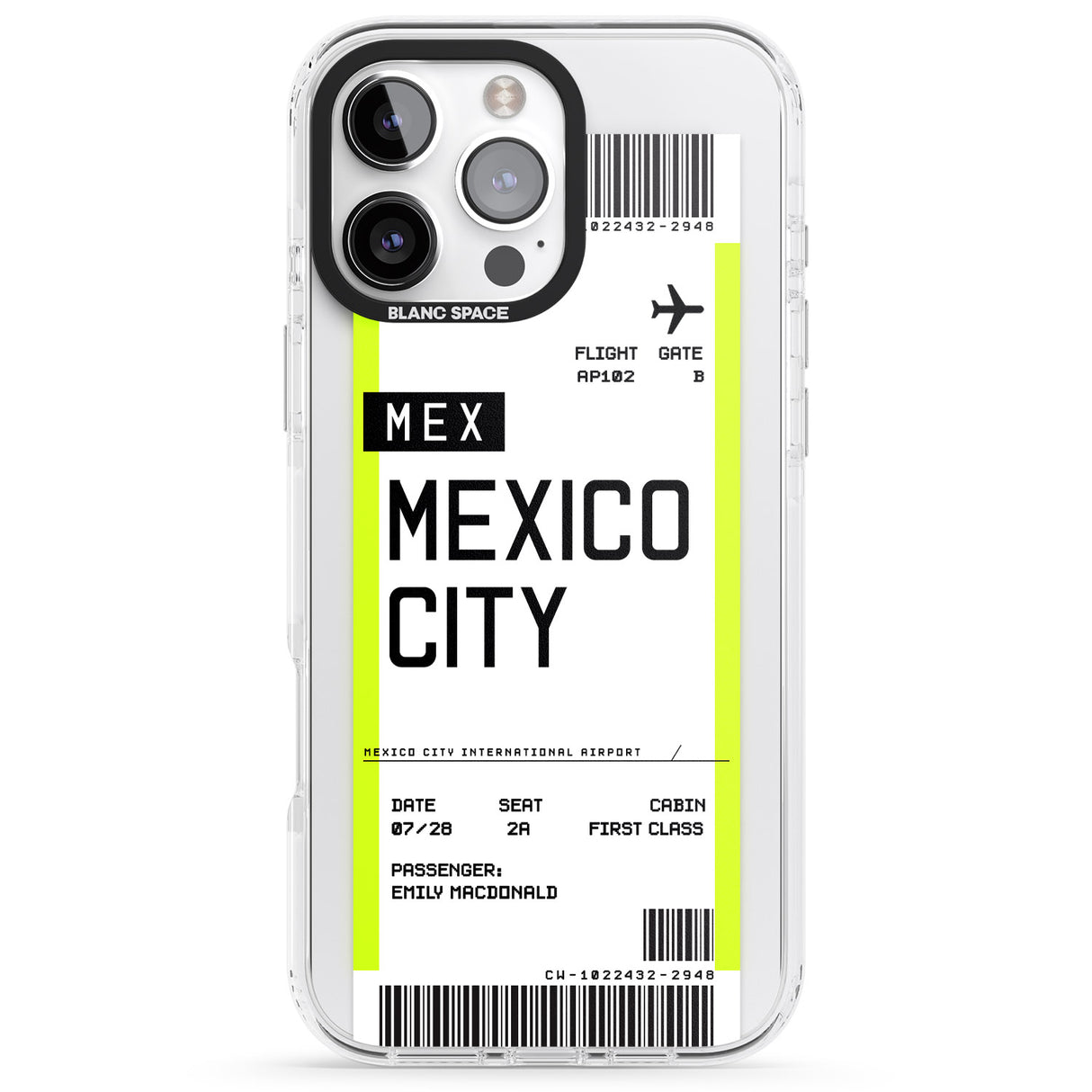 Personalised Mexico City Boarding Pass