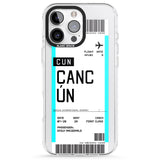 iPhone 16 Pro Max Personalised Cancún Boarding Pass Black Impact Phone Case