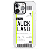 iPhone 16 Pro Max Personalised Auckland Boarding Pass Black Impact Phone Case