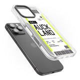 iPhone 16 Pro Max Personalised Auckland Boarding Pass Black Impact Phone Case