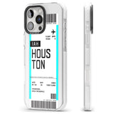 iPhone 16 Pro Max Personalised Houston Boarding Pass Black Impact Phone Case