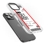 iPhone 16 Pro Max Personalised Detroit Boarding Pass Black Impact Phone Case