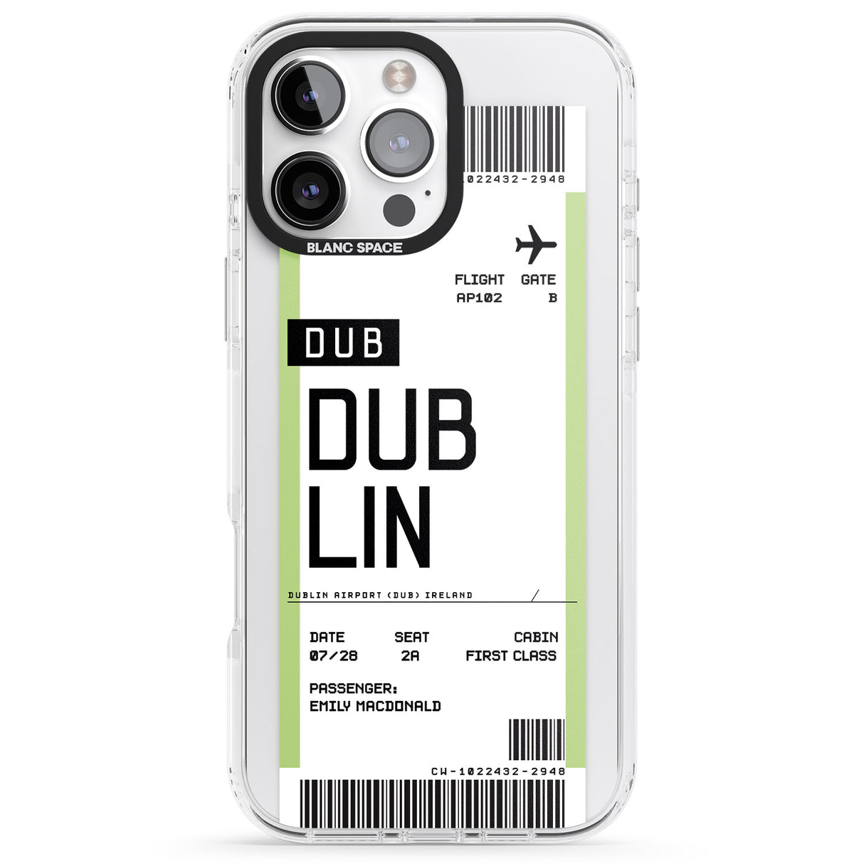 Personalised Dublin Boarding Pass