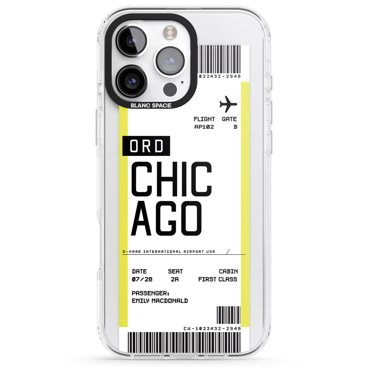 Personalised Chicago Boarding Pass