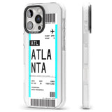 iPhone 16 Pro Max Personalised Atlanta Boarding Pass Black Impact Phone Case