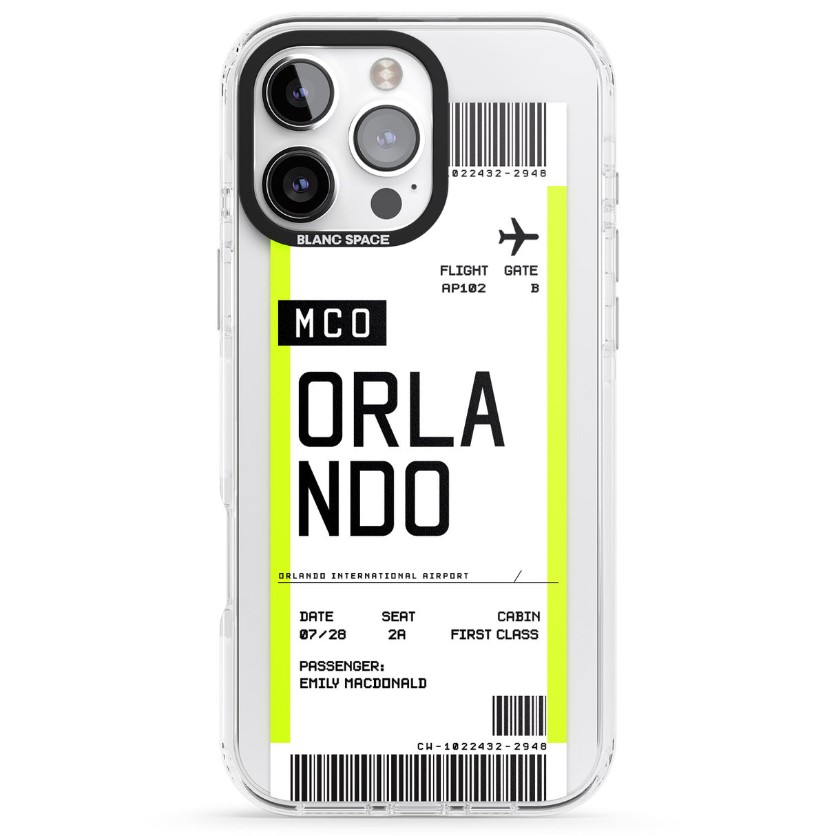 Personalised Orlando Boarding Pass