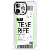 iPhone 16 Pro Max Personalised Tenerife Boarding Pass Black Impact Phone Case