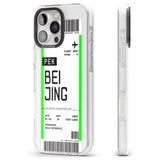 iPhone 16 Pro Max Personalised Beijing Boarding Pass Black Impact Phone Case