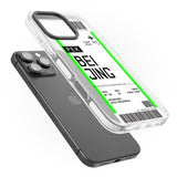 iPhone 16 Pro Max Personalised Beijing Boarding Pass Black Impact Phone Case