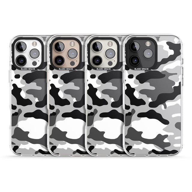 iPhone 16 Pro Max Grey Camo Black Impact Phone Case