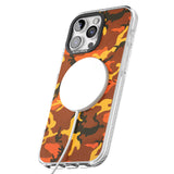 iPhone 16 Pro Max Orange Camo Black Impact Phone Case