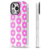 iPhone 16 Pro Max Pink Donut Pattern Black Impact Phone Case