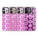 iPhone 16 Pro Max Pink Donut Pattern Black Impact Phone Case