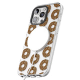 iPhone 16 Pro Max Chocolate Donut Pattern Black Impact Phone Case