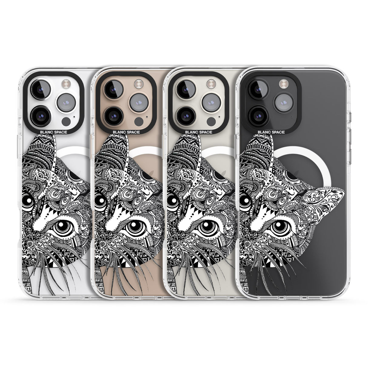 iPhone 16 Pro Max Henna Cat Black Impact Phone Case