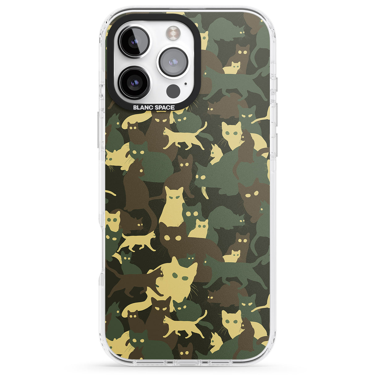 Forest Green Cat Camouflage Pattern