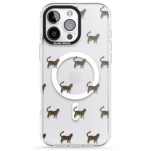 iPhone 16 Pro Max Bengal Cat Pattern Black Impact Phone Case