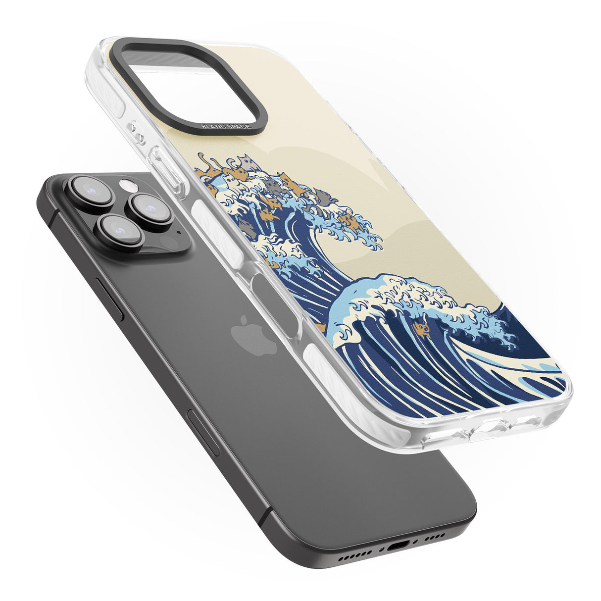 iPhone 16 Pro Max The Great Cat Wave Black Impact Phone Case