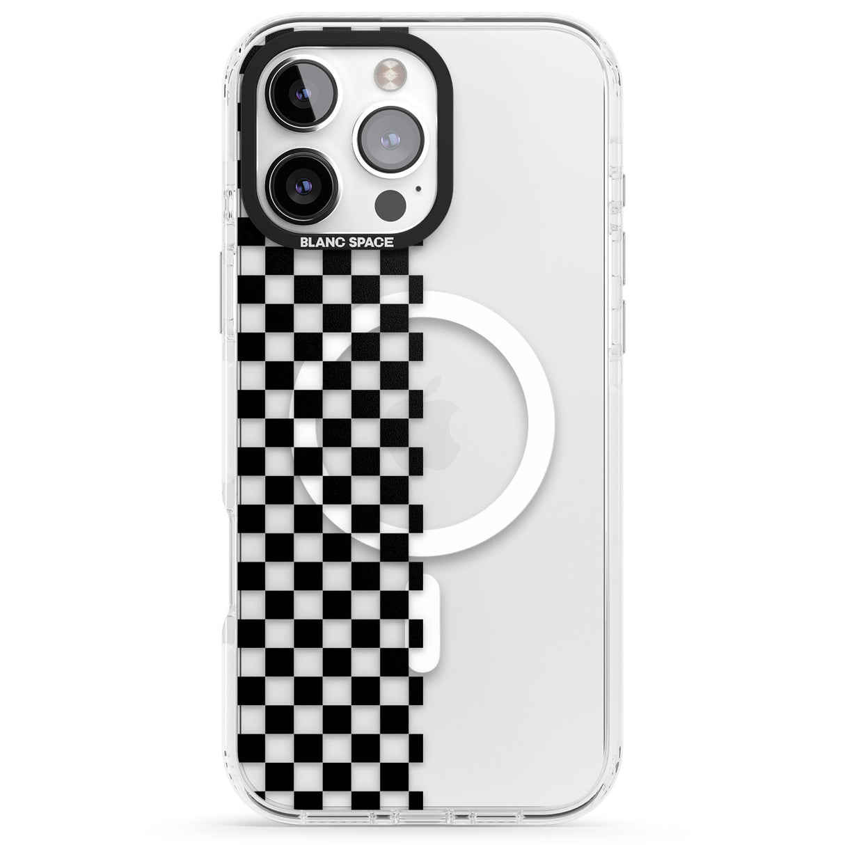 Checker: Half Black Check on Clear