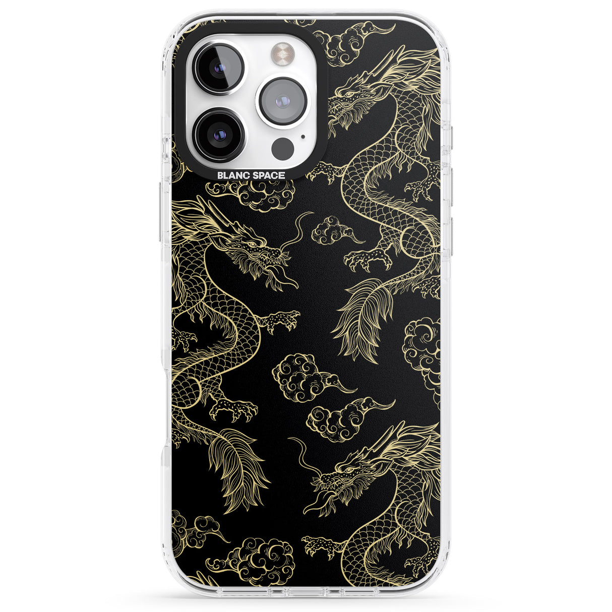 Black and Gold Dragon Pattern