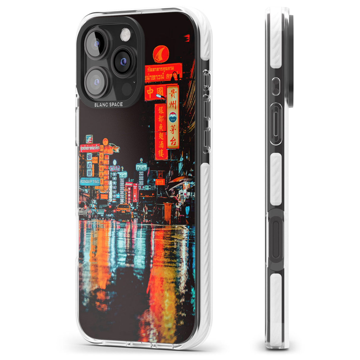 iPhone 16 Pro Max Neon City Black Impact Phone Case