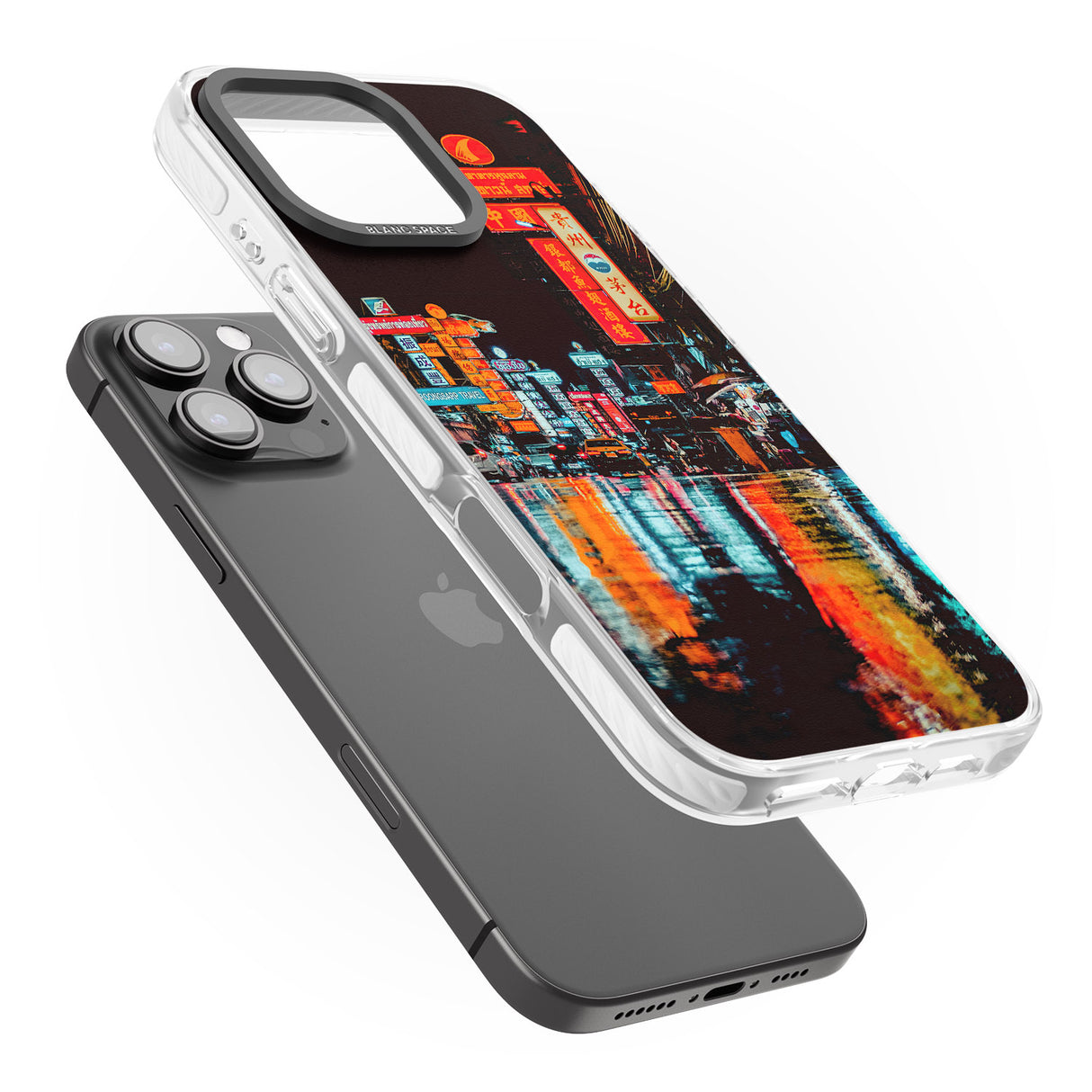 iPhone 16 Pro Max Neon City Black Impact Phone Case