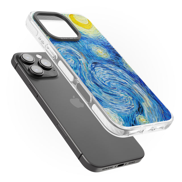 iPhone 16 Pro Max The Starry Night by Vincent Van Gogh Black Impact Phone Case