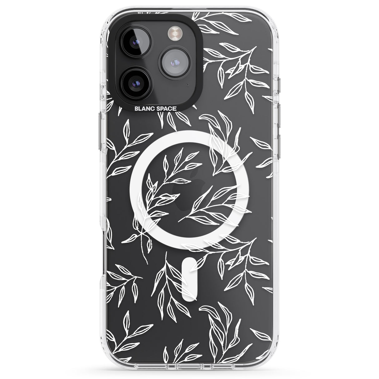 iPhone 16 Pro Max Leafy Botanical Black Impact Phone Case