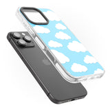 iPhone 16 Pro Max Blue Sky & Clouds Pattern Clear Impact Phone Case + Magsafe